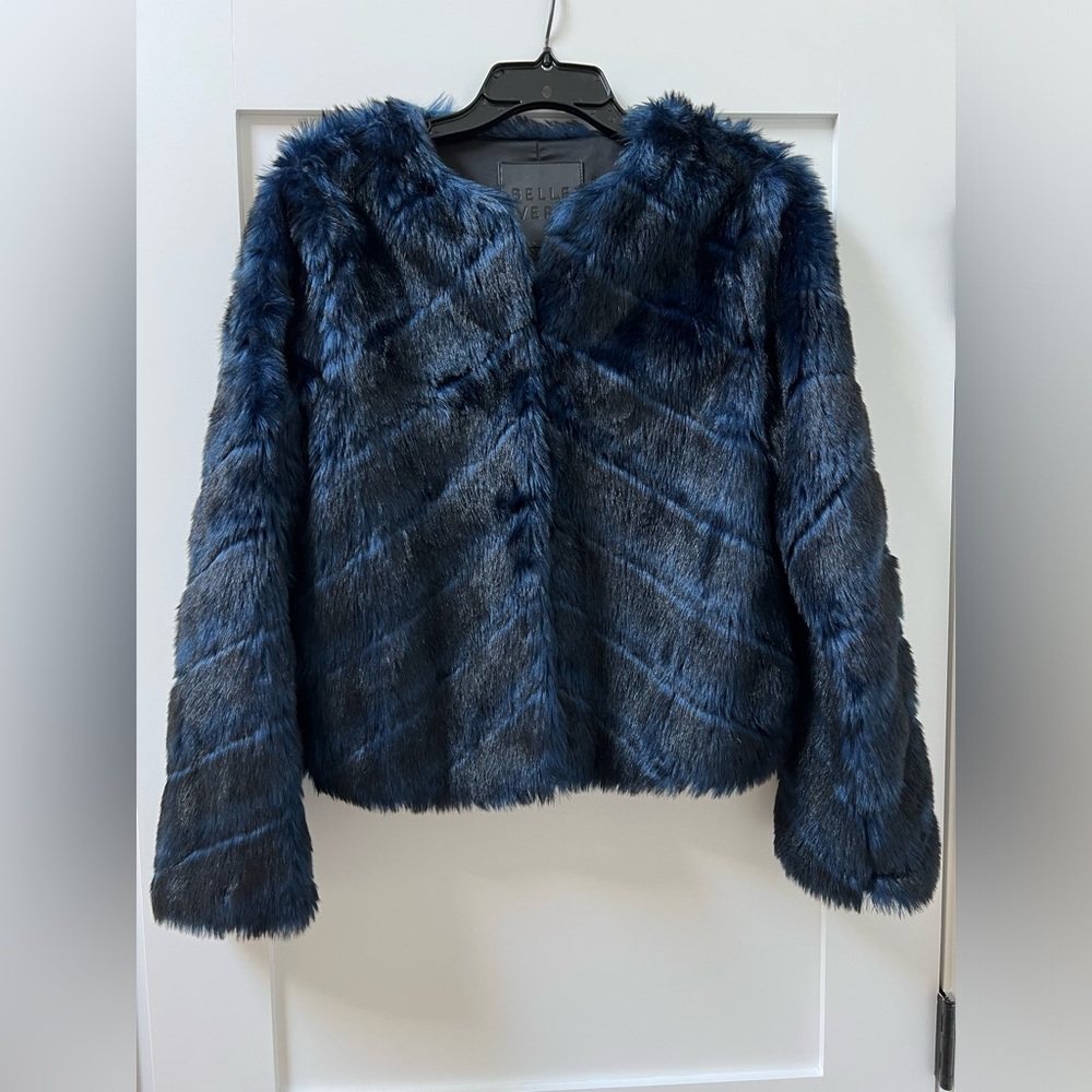 Belle Vere faux fur blue coat